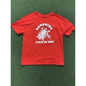 Universal Thread Sunshine State of Mind Graphic Print Youth Large Red Shirt